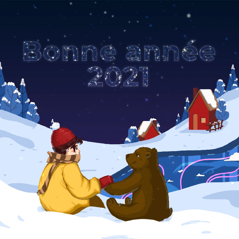 Bonne année 2021 Tiphaine Boilet illustrateur motion designer freelance Nantes