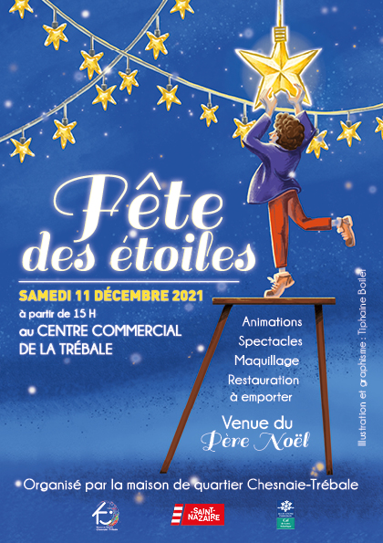 illustration affiche graphisme fête des étoiles saint nazaire Tiphaine Boilet illustratrice Nantes
