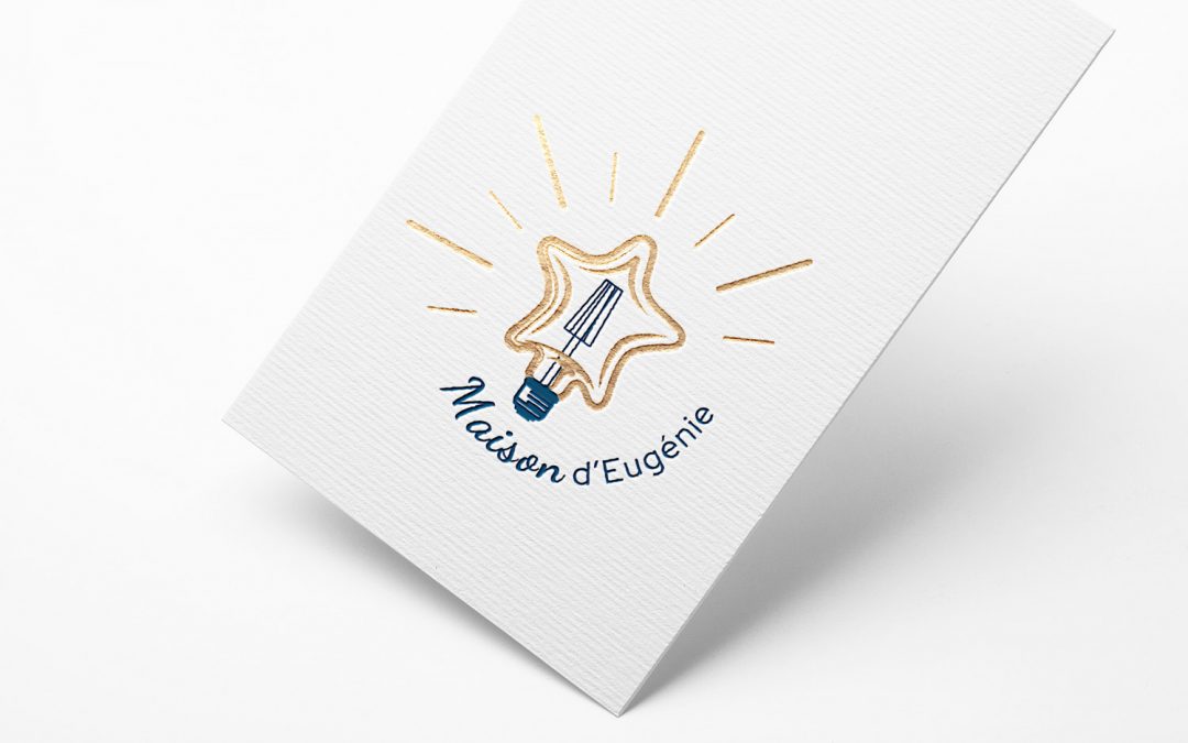 Logo illustré Maison d’Eugénie | Tiphaine Boilet illustrateur freelance