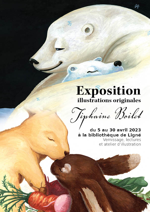 exposition illustration originale enfant livre Tiphaine Boilet illustratrice jeunesse Ligné Nantes