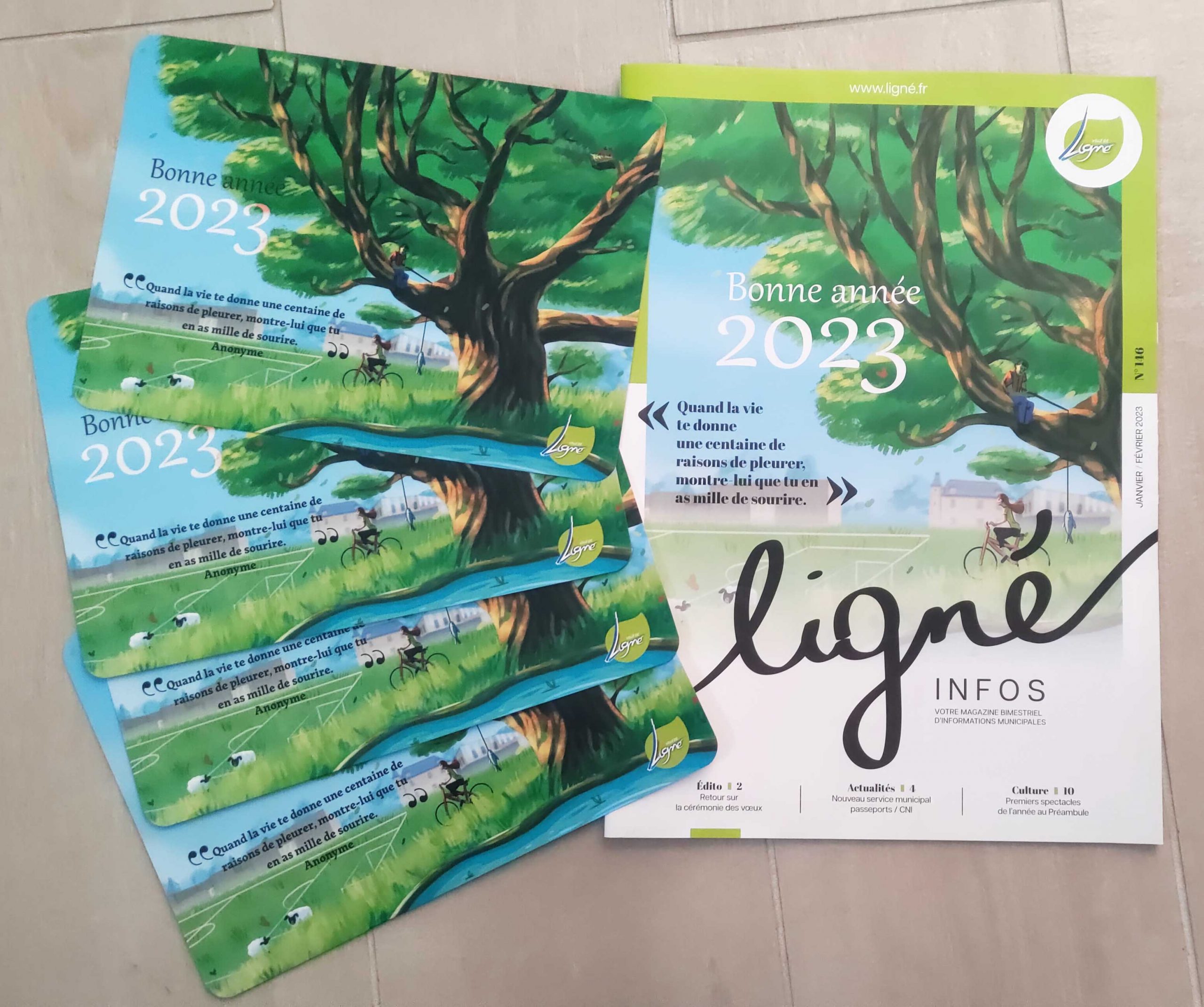 Vœux Ligné carte de vœux motion design 2D Tiphaine Boilet illustrateur motion designer freelance Nantes Angers