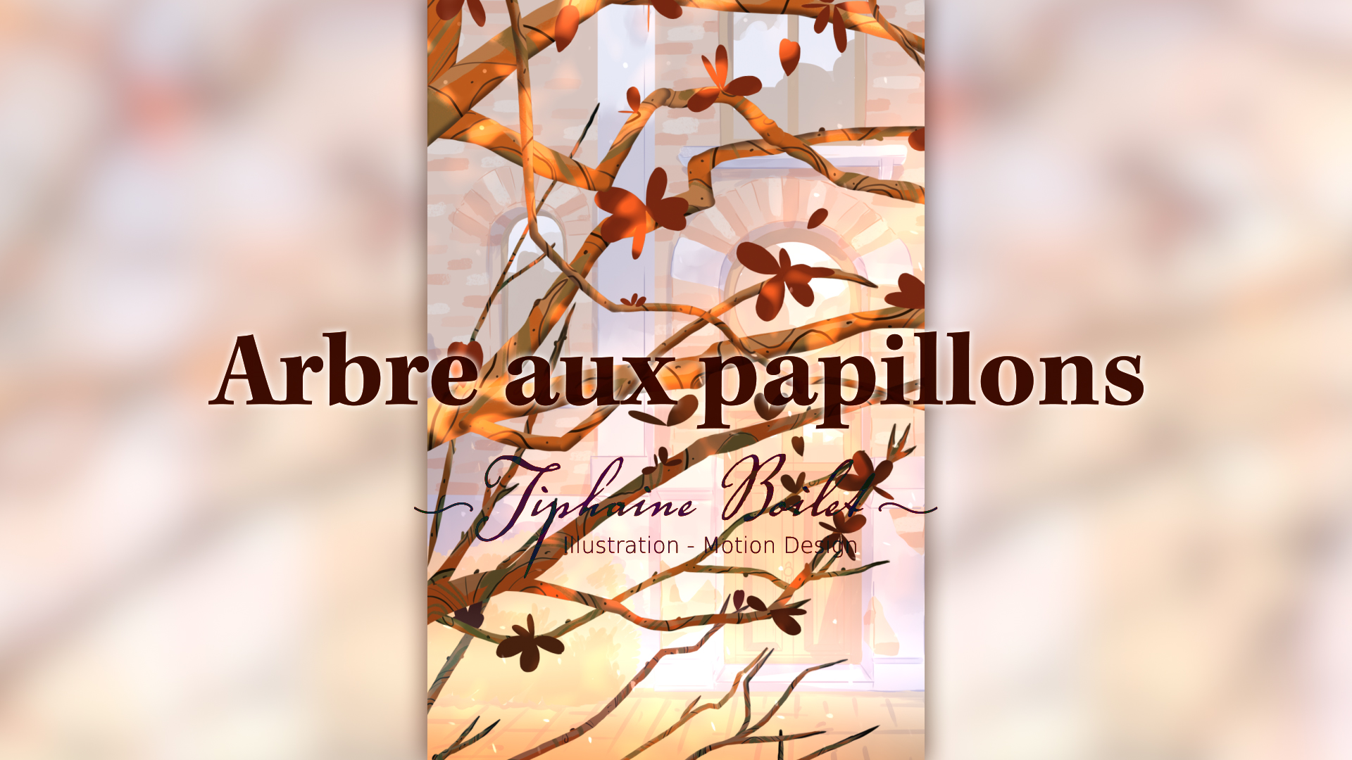 animation fleur papillon arbre en automne Tiphaine Boilet motion designer Nantes Angers