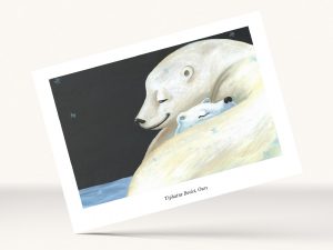 carte ours ourson polaire illustration jeunesse câlin Tiphaine Boilet illustratrice Nantes