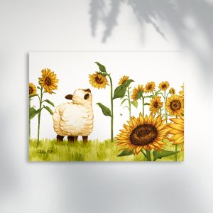poster petit mouton mignon tournesol fleur Tiphaine Boilet illustratrice jeunesse Nantes Angers
