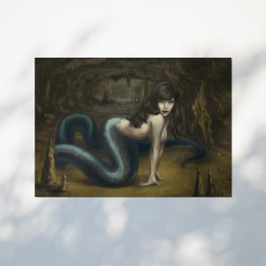 poster femme serpent sirène illustration Tiphaine Boilet illustratrice Nantes