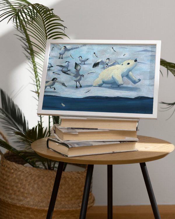 poster ourson blanc banquise sternes arctiques illustration Tiphaine Boilet illustratrice jeunesse Nantes