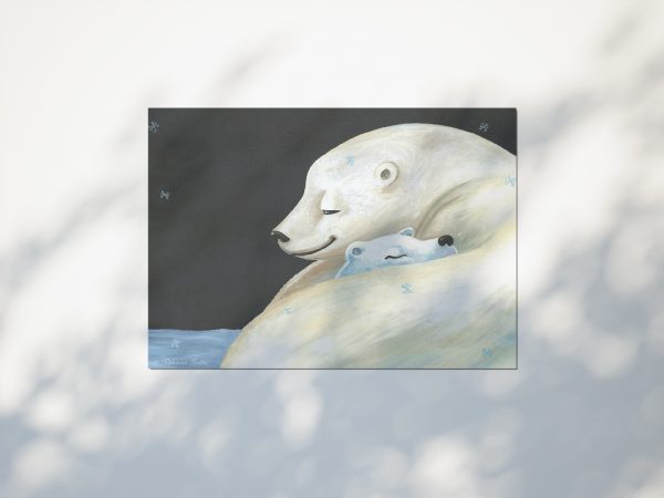 poster ourson blanc banquise ours polaire câlin illustration Tiphaine Boilet illustratrice jeunesse Nantes