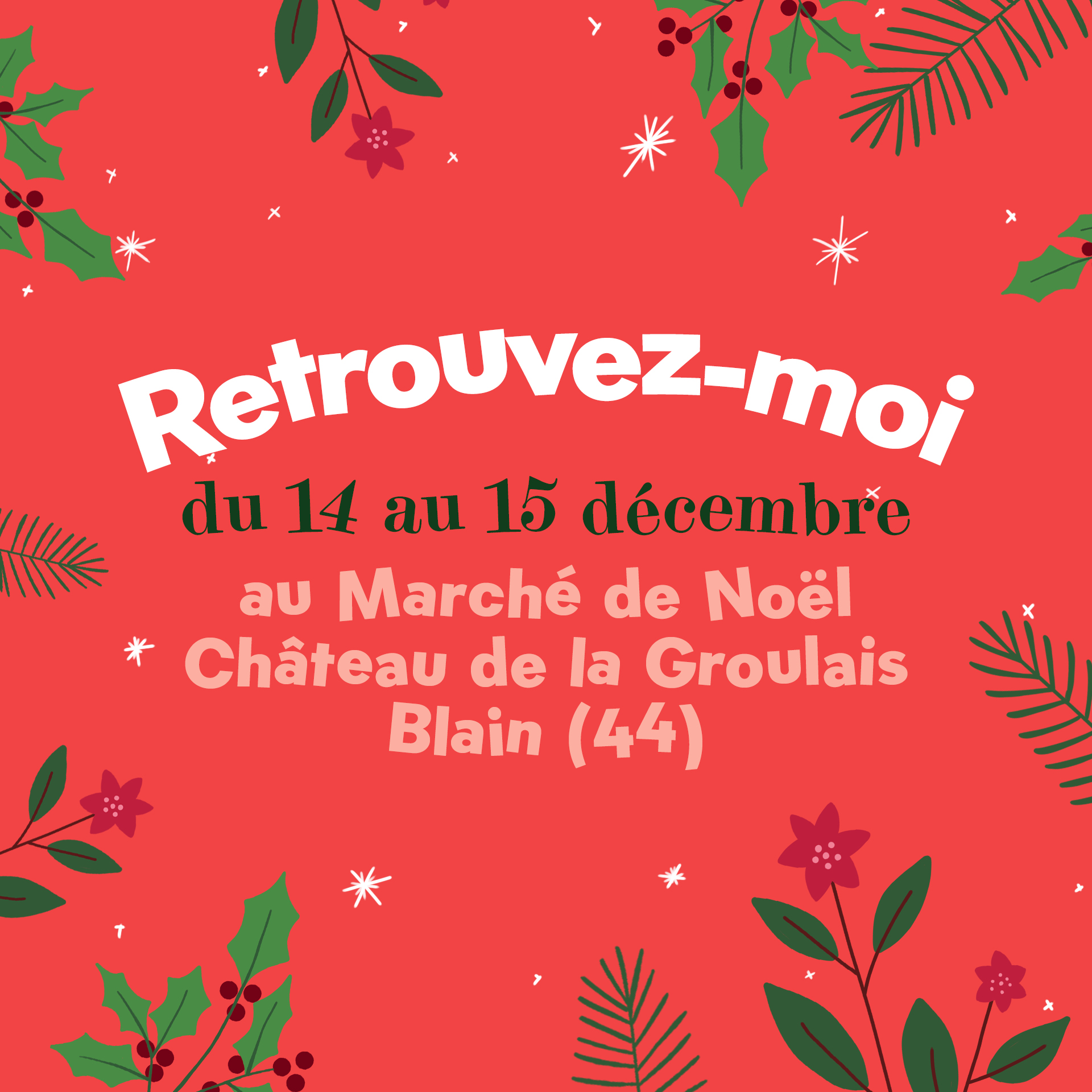marché de Noël Château de la Groulais Tiphaine Boilet illustrateur freelance Nantes