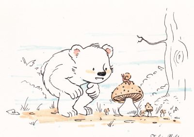 dessin ourson illustration Inktober 2024 Tiphaine Boilet illustratrice jeunesse Nantes