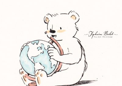 dessin ourson illustration Inktober 2024 Tiphaine Boilet illustratrice jeunesse Nantes