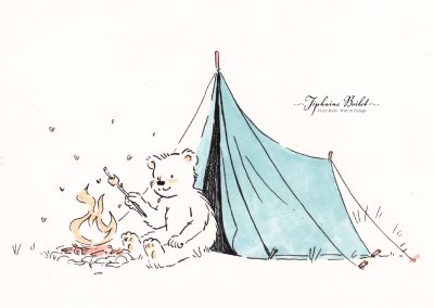 dessin ourson illustration Inktober 2024 Tiphaine Boilet illustratrice jeunesse Nantes