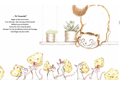 Roger le chat pas trop malin Tiphaine Boilet illustration album jeunesse illustration enfant