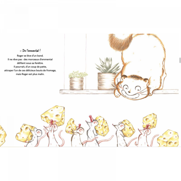 Roger le chat pas trop malin Tiphaine Boilet illustration album jeunesse illustration enfant