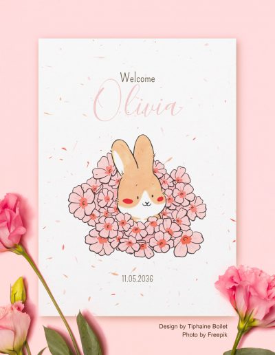 faire part naissance original faire part naissance lapin Tiphaine Boilet illustratrice Nantes Angers